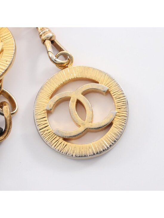 Chanel Belt CC Logo Chain Leather